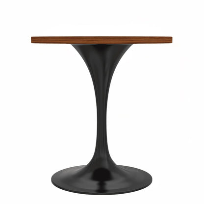 Verve Round Dining Table with MDF/Sintered Stone/Resin Tabletop in Black Stainless Steel Pedestal Base - Elax Furniture