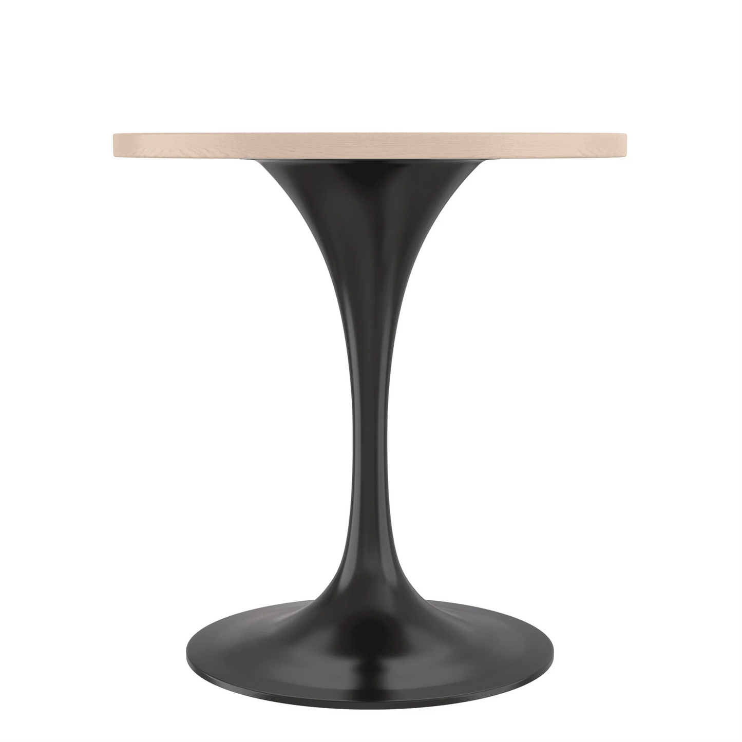 Verve Round Dining Table with MDF/Sintered Stone/Resin Tabletop in Black Stainless Steel Pedestal Base - Elax Furniture