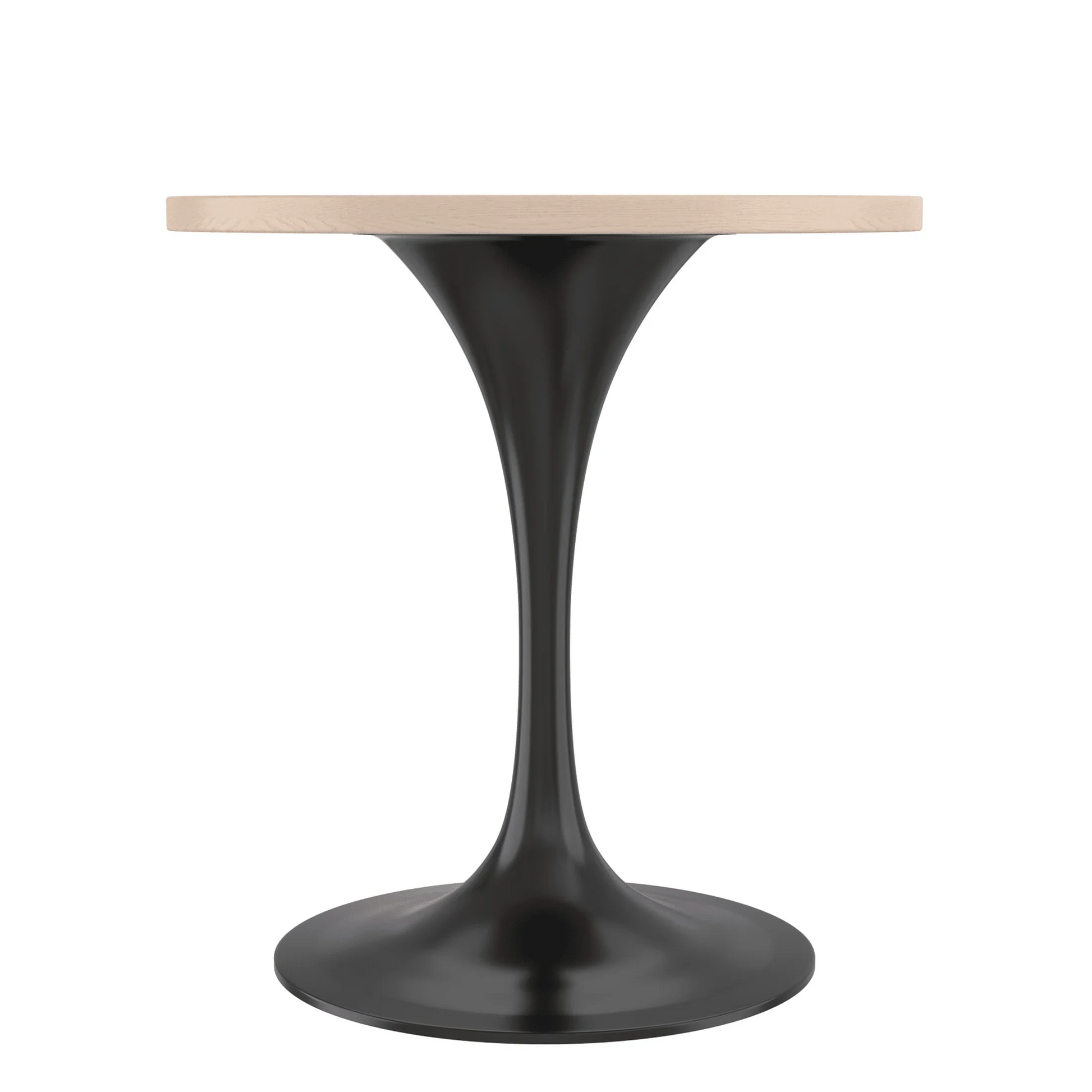 Verve Round Dining Table with MDF/Sintered Stone/Resin Tabletop in Black Stainless Steel Pedestal Base - Elax Furniture