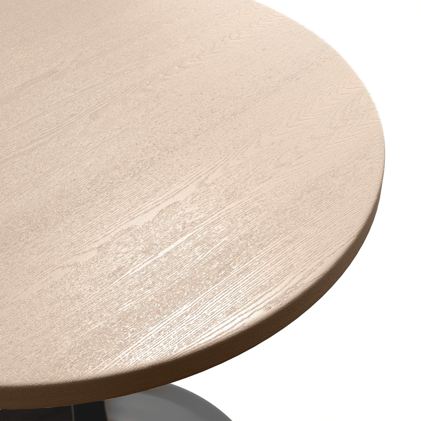 Verve Round Dining Table with MDF/Sintered Stone/Resin Tabletop in Black Stainless Steel Pedestal Base - Elax Furniture