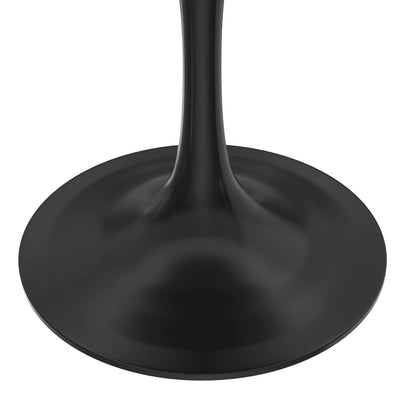 Verve Round Dining Table with MDF/Sintered Stone/Resin Tabletop in Black Stainless Steel Pedestal Base - Elax Furniture