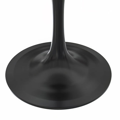 Verve Round Dining Table with MDF/Sintered Stone/Resin Tabletop in Black Stainless Steel Pedestal Base - Elax Furniture