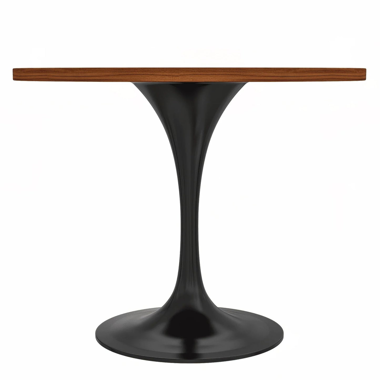 Verve Round Dining Table with MDF/Sintered Stone/Resin Tabletop in Black Stainless Steel Pedestal Base - Elax Furniture