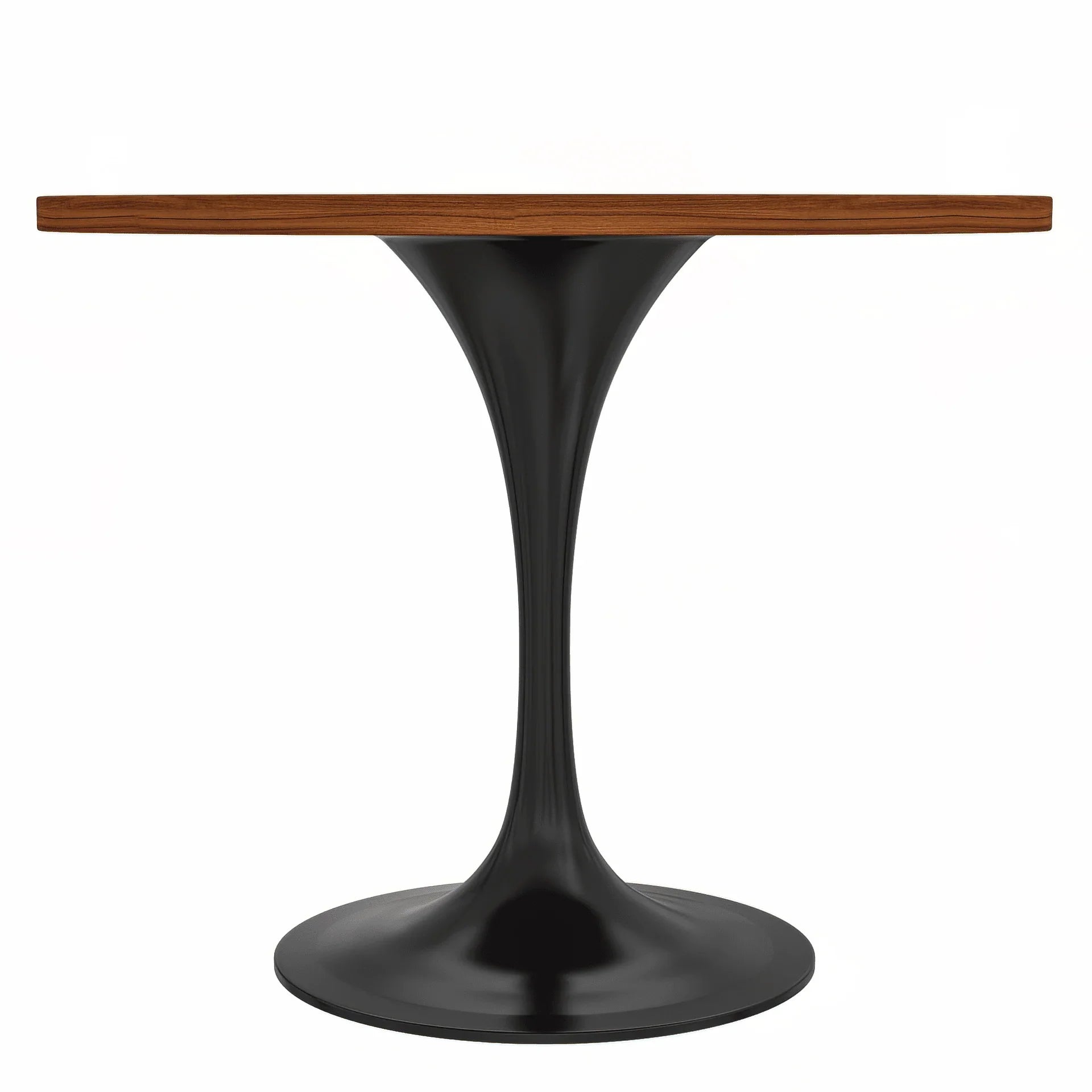 Verve Round Dining Table with MDF/Sintered Stone/Resin Tabletop in Black Stainless Steel Pedestal Base - Elax Furniture