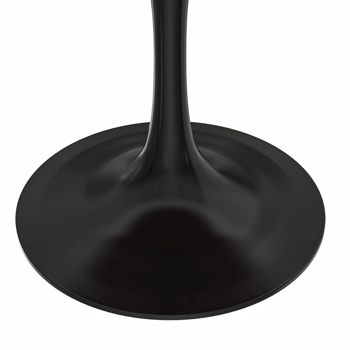Verve Round Dining Table with MDF/Sintered Stone/Resin Tabletop in Black Stainless Steel Pedestal Base - Elax Furniture