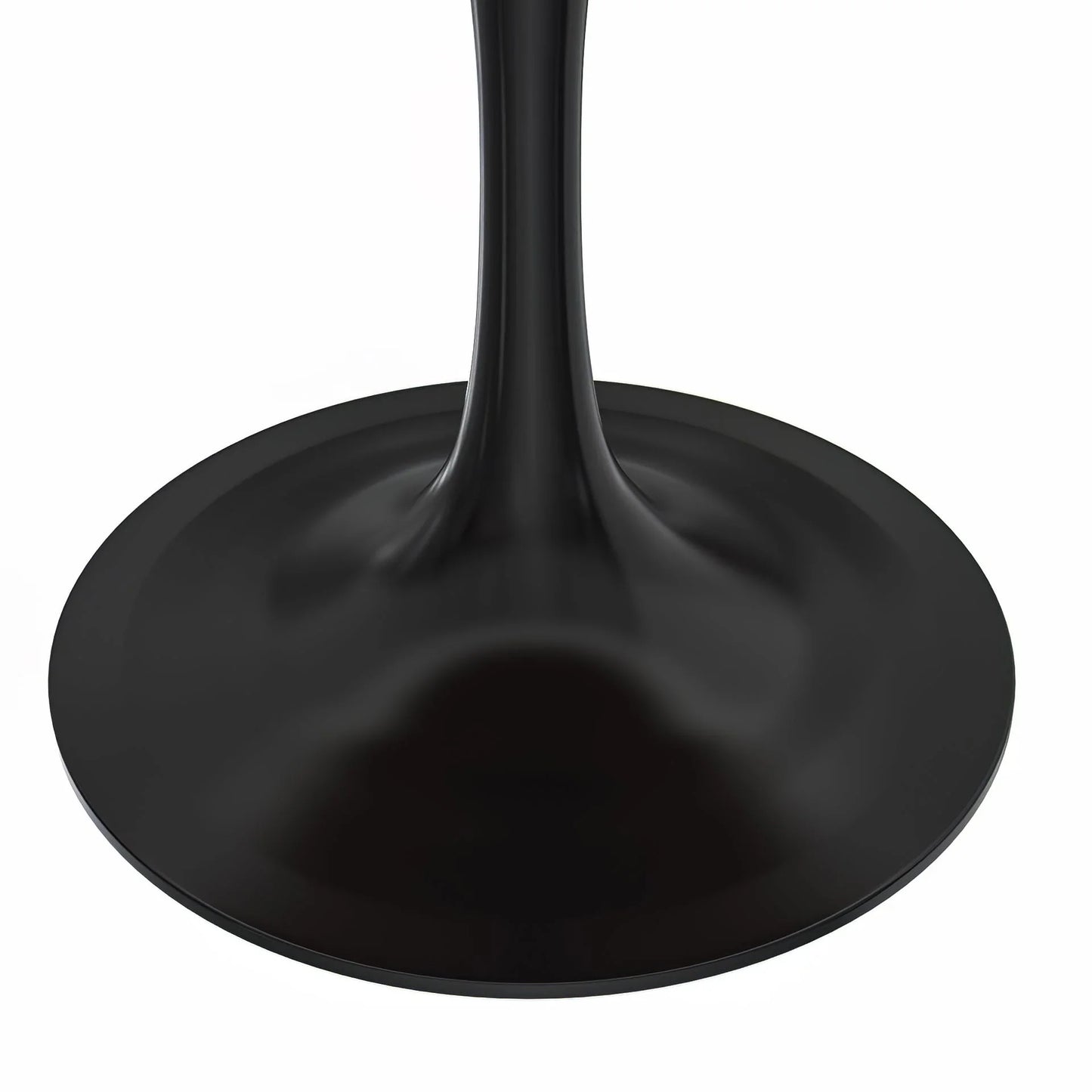 Verve Round Dining Table with MDF/Sintered Stone/Resin Tabletop in Black Stainless Steel Pedestal Base - Elax Furniture