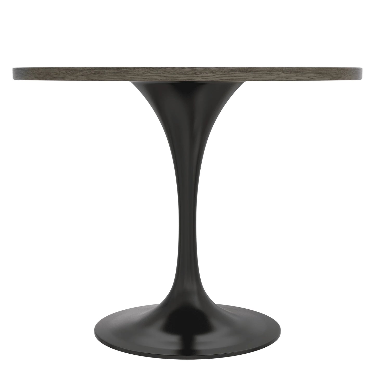Verve Round Dining Table with MDF/Sintered Stone/Resin Tabletop in Black Stainless Steel Pedestal Base - Elax Furniture