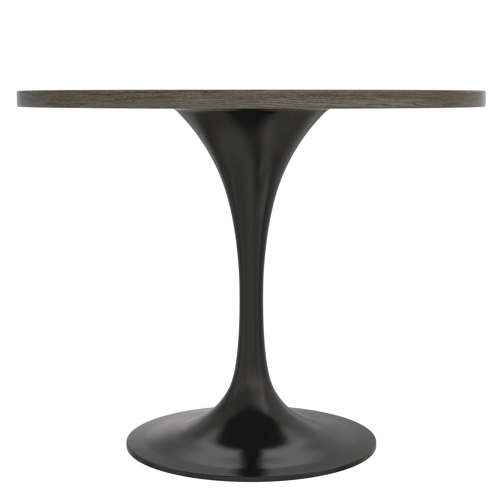 Verve Round Dining Table with MDF/Sintered Stone/Resin Tabletop in Black Stainless Steel Pedestal Base - Elax Furniture