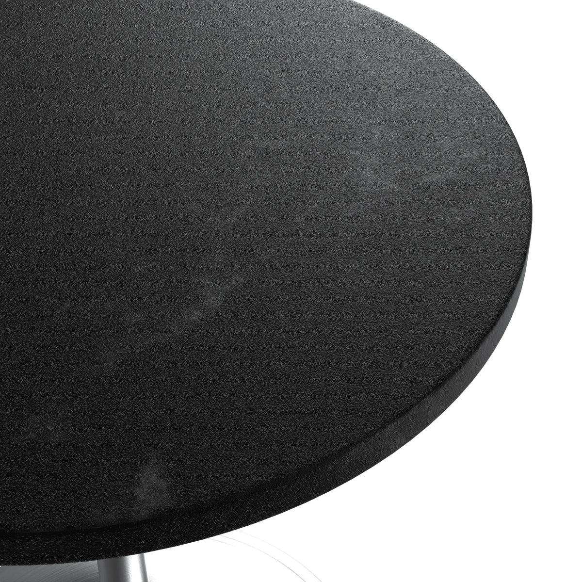 Verve Round Dining Table with MDF/Sintered Stone/Resin Tabletop in Silver Stainless Steel Pedestal Base - Elax Furniture