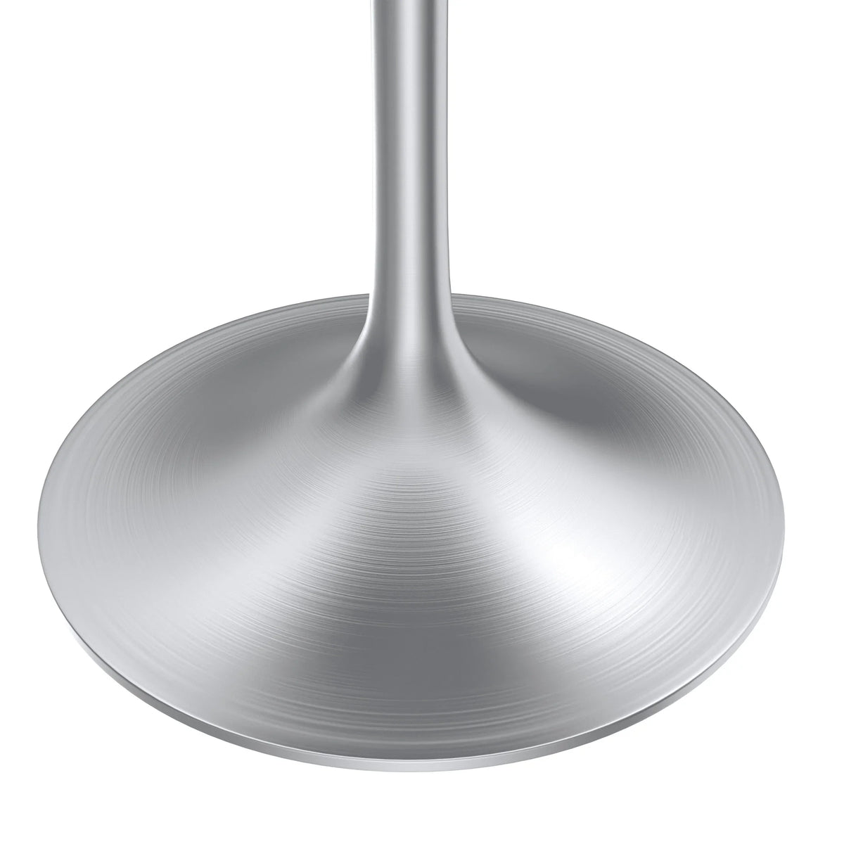 Verve Round Dining Table with MDF/Sintered Stone/Resin Tabletop in Silver Stainless Steel Pedestal Base - Elax Furniture