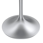 Verve Round Dining Table with MDF/Sintered Stone/Resin Tabletop in Silver Stainless Steel Pedestal Base - Elax Furniture