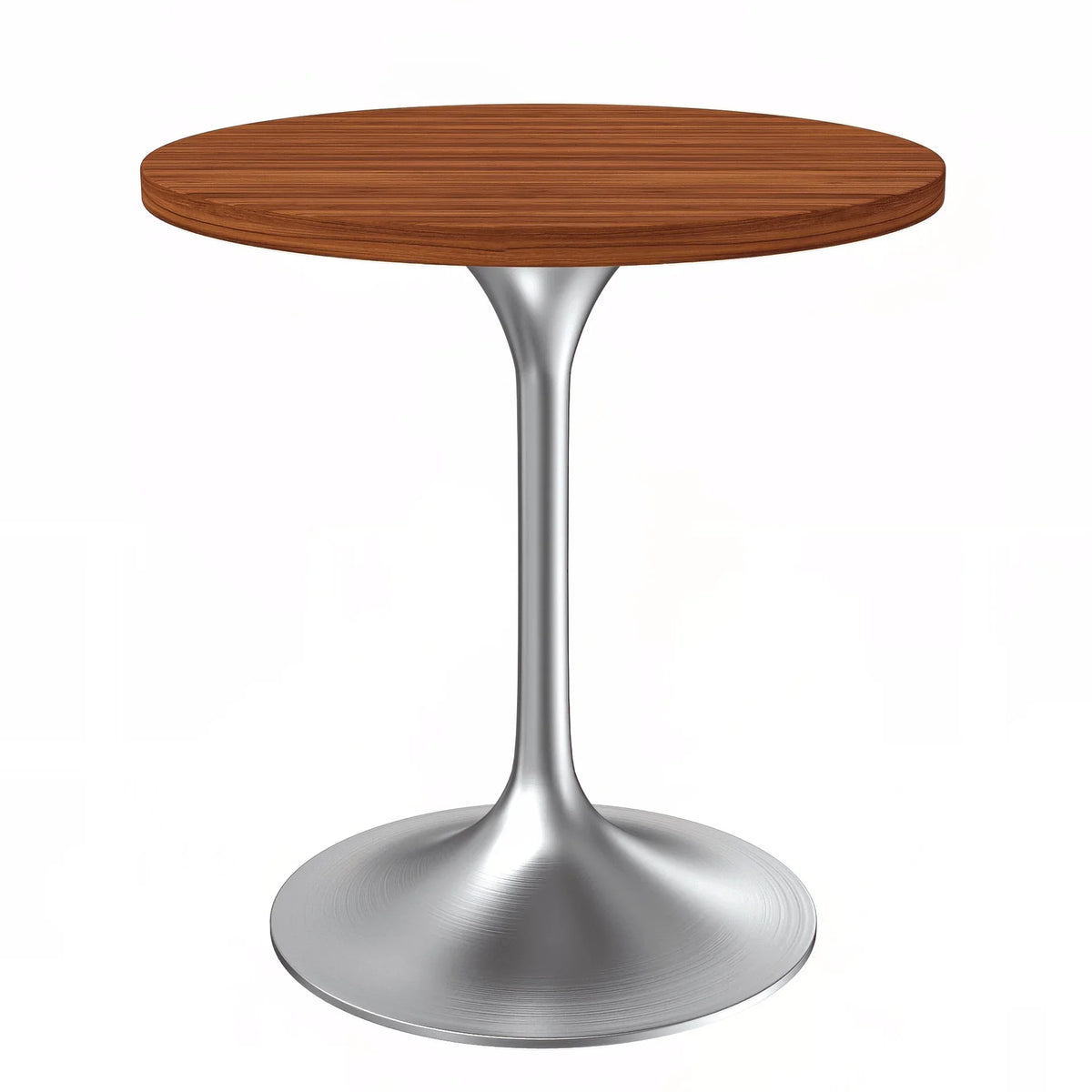 Verve Round Dining Table with MDF/Sintered Stone/Resin Tabletop in Silver Stainless Steel Pedestal Base - Elax Furniture