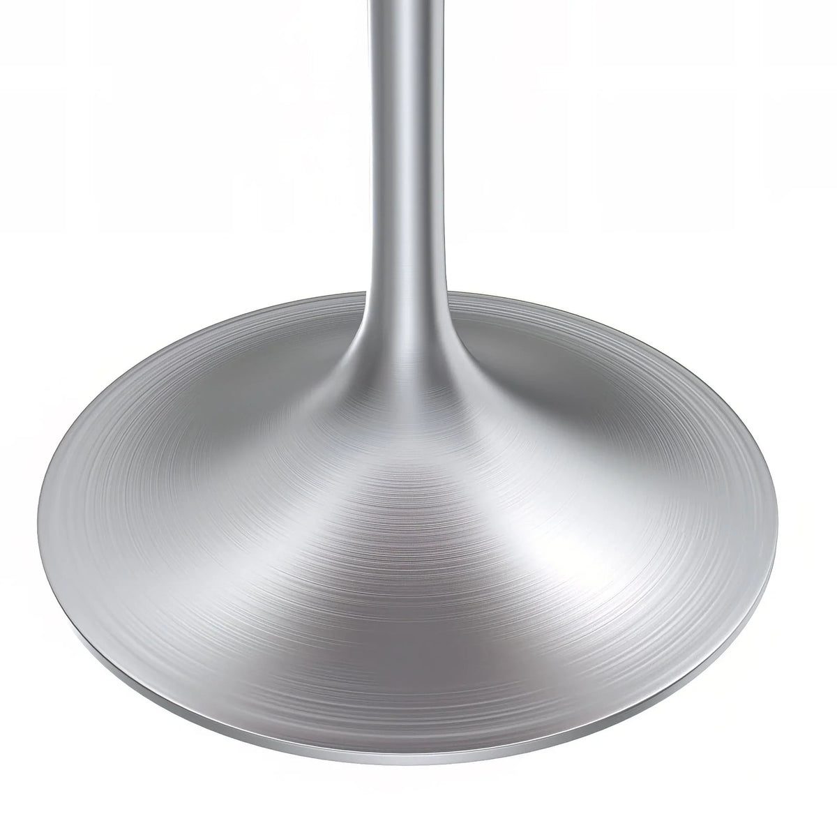 Verve Round Dining Table with MDF/Sintered Stone/Resin Tabletop in Silver Stainless Steel Pedestal Base - Elax Furniture