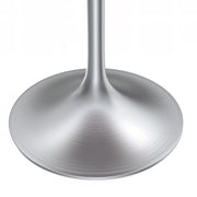 Verve Round Dining Table with MDF/Sintered Stone/Resin Tabletop in Silver Stainless Steel Pedestal Base - Elax Furniture