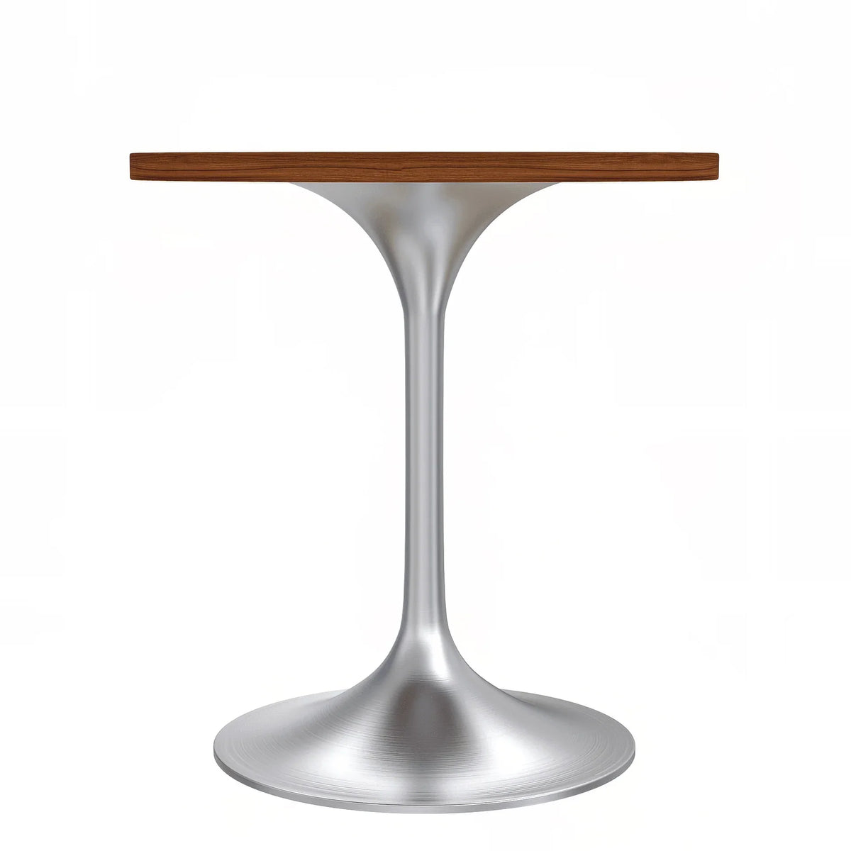 Verve Round Dining Table with MDF/Sintered Stone/Resin Tabletop in Silver Stainless Steel Pedestal Base - Elax Furniture