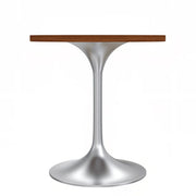 Verve Round Dining Table with MDF/Sintered Stone/Resin Tabletop in Silver Stainless Steel Pedestal Base - Elax Furniture