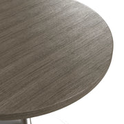 Verve Round Dining Table with MDF/Sintered Stone/Resin Tabletop in Silver Stainless Steel Pedestal Base - Elax Furniture