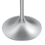 Verve Round Dining Table with MDF/Sintered Stone/Resin Tabletop in Silver Stainless Steel Pedestal Base - Elax Furniture