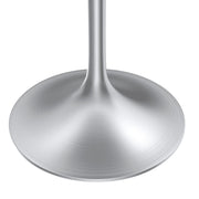 Verve Round Dining Table with MDF/Sintered Stone/Resin Tabletop in Silver Stainless Steel Pedestal Base - Elax Furniture