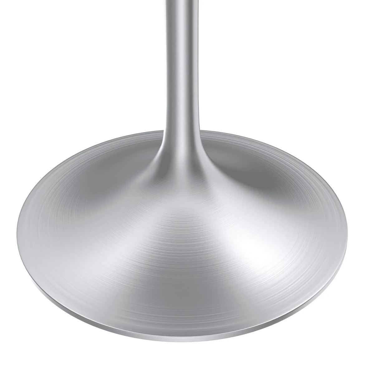 Verve Round Dining Table with MDF/Sintered Stone/Resin Tabletop in Silver Stainless Steel Pedestal Base - Elax Furniture