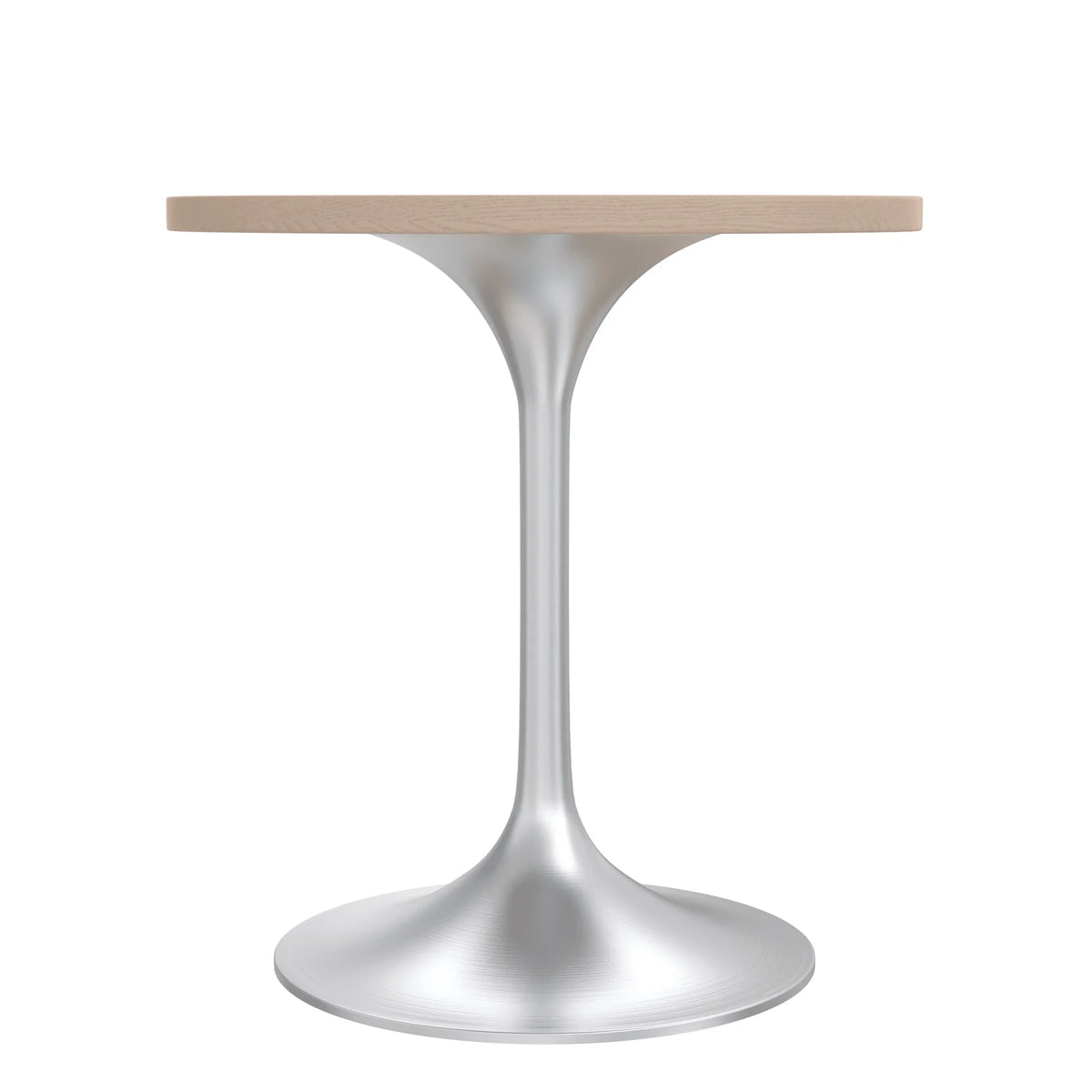 Verve Round Dining Table with MDF/Sintered Stone/Resin Tabletop in Silver Stainless Steel Pedestal Base - Elax Furniture