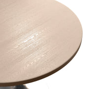Verve Round Dining Table with MDF/Sintered Stone/Resin Tabletop in Silver Stainless Steel Pedestal Base - Elax Furniture