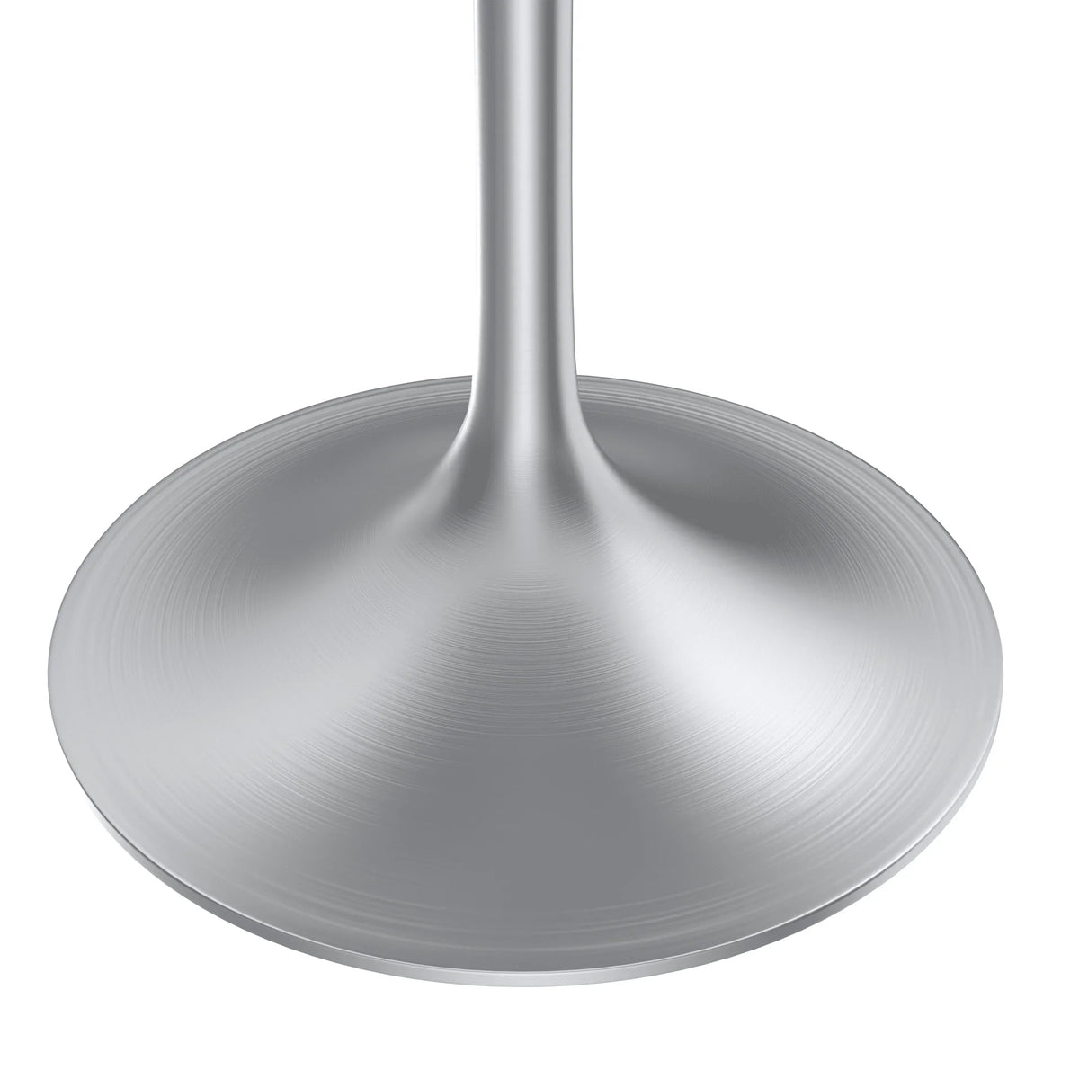 Verve Round Dining Table with MDF/Sintered Stone/Resin Tabletop in Silver Stainless Steel Pedestal Base - Elax Furniture