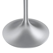 Verve Round Dining Table with MDF/Sintered Stone/Resin Tabletop in Silver Stainless Steel Pedestal Base - Elax Furniture