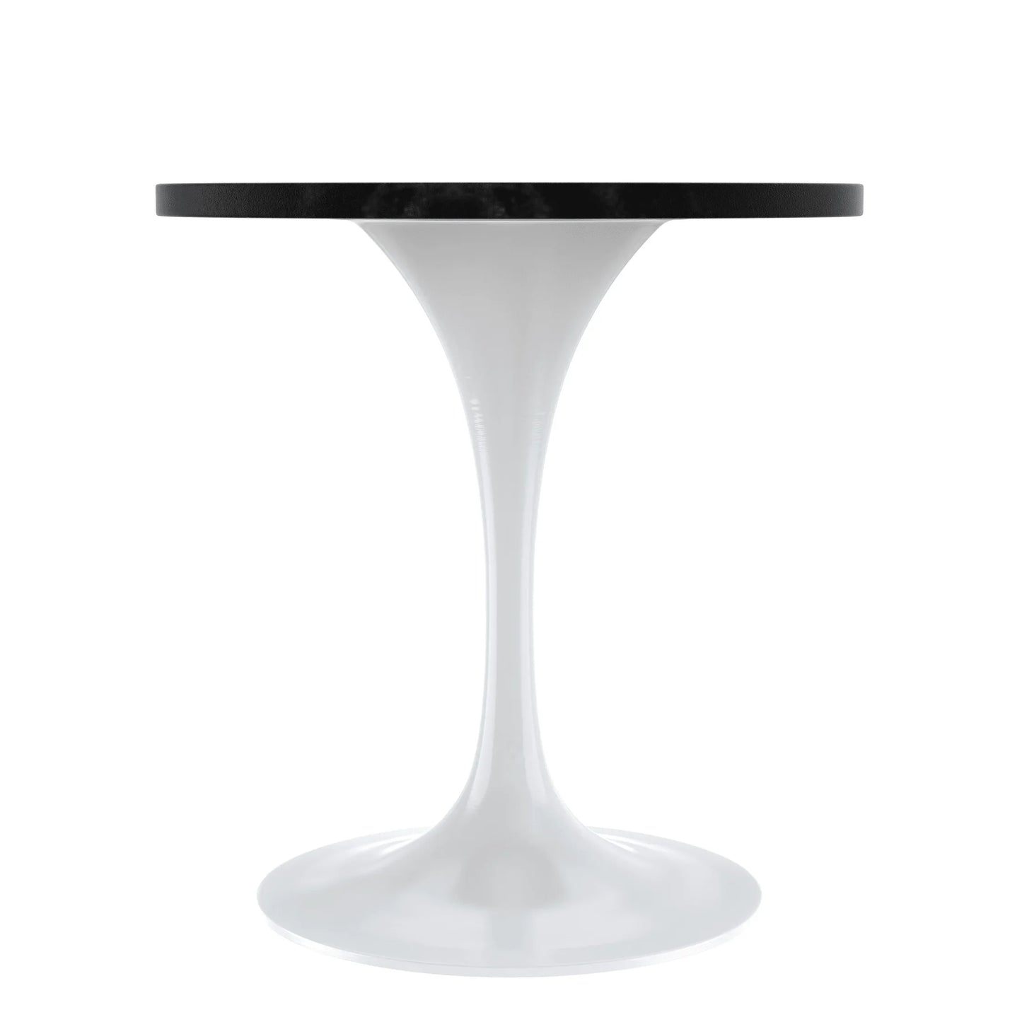 Verve Round Dining Table with MDF/Sintered Stone/Resin Tabletop in White Stainless Steel Pedestal Base - Elax Furniture