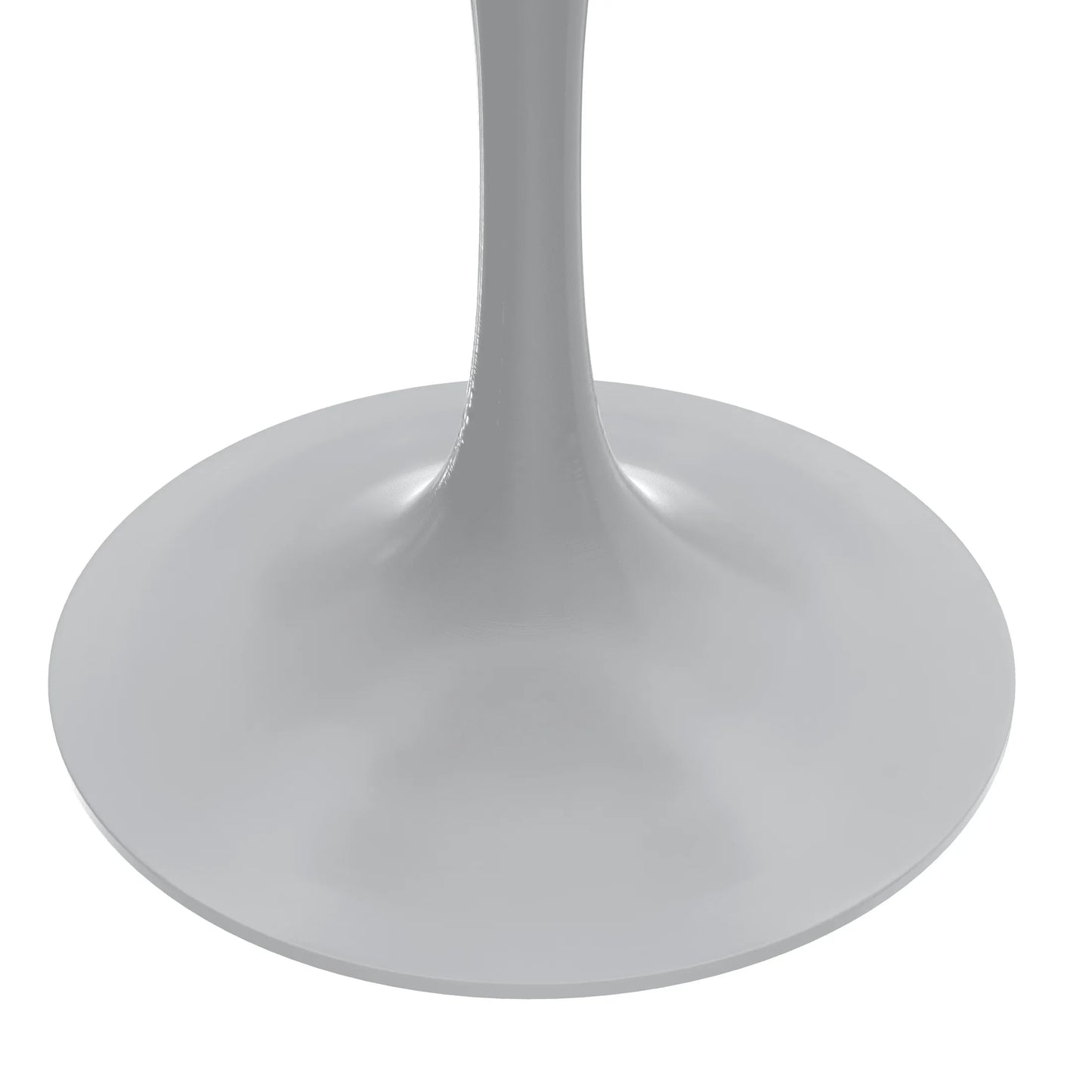 Verve Round Dining Table with MDF/Sintered Stone/Resin Tabletop in White Stainless Steel Pedestal Base - Elax Furniture