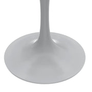 Verve Round Dining Table with MDF/Sintered Stone/Resin Tabletop in White Stainless Steel Pedestal Base - Elax Furniture