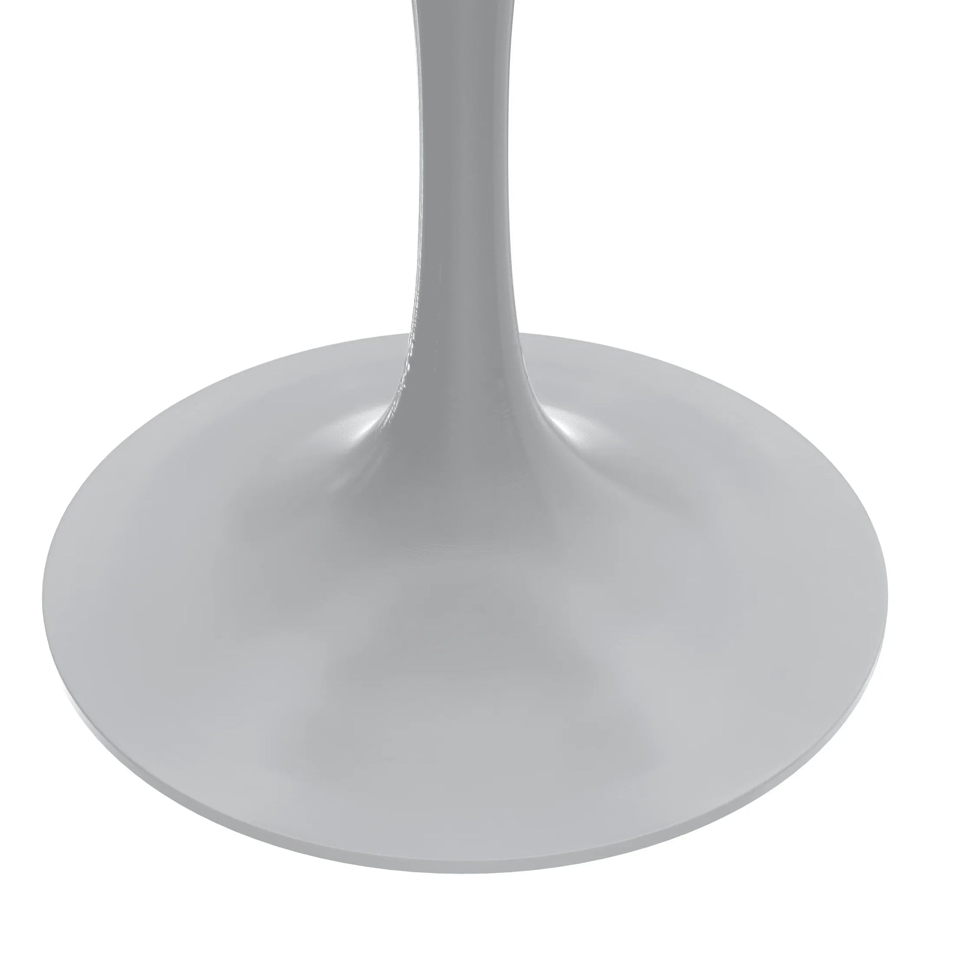 Verve Round Dining Table with MDF/Sintered Stone/Resin Tabletop in White Stainless Steel Pedestal Base - Elax Furniture