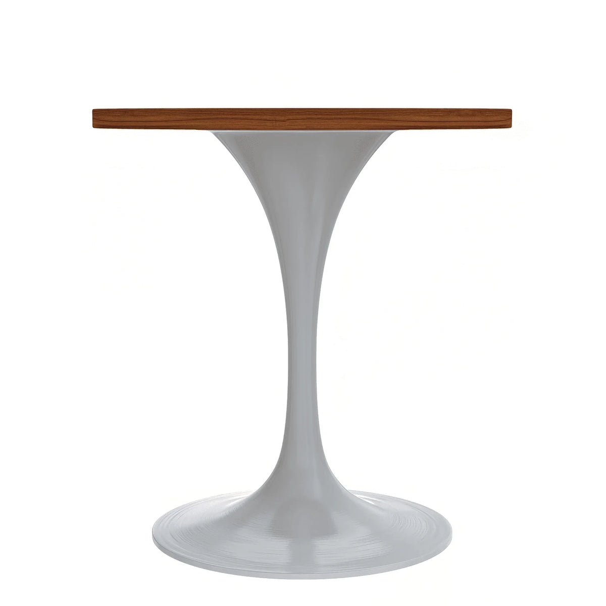 Verve Round Dining Table with MDF/Sintered Stone/Resin Tabletop in White Stainless Steel Pedestal Base - Elax Furniture