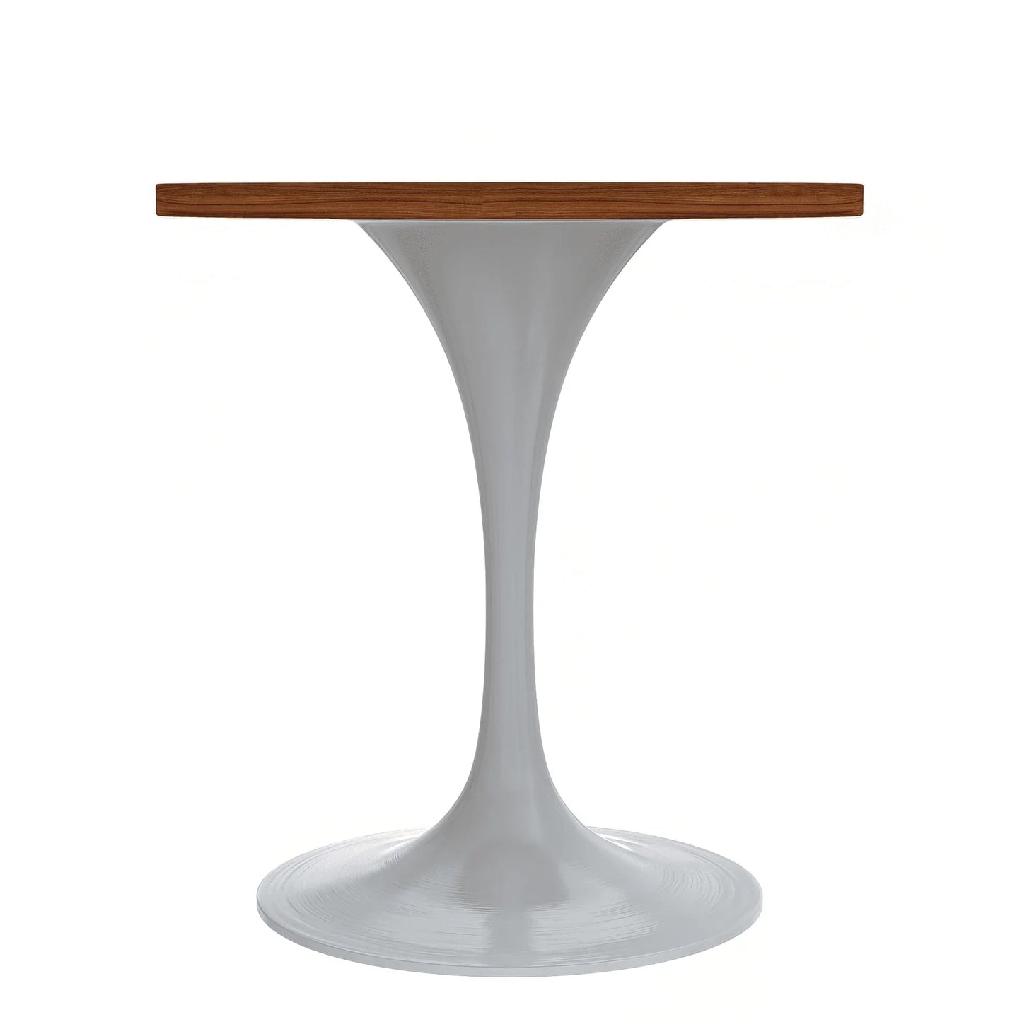 Verve Round Dining Table with MDF/Sintered Stone/Resin Tabletop in White Stainless Steel Pedestal Base - Elax Furniture
