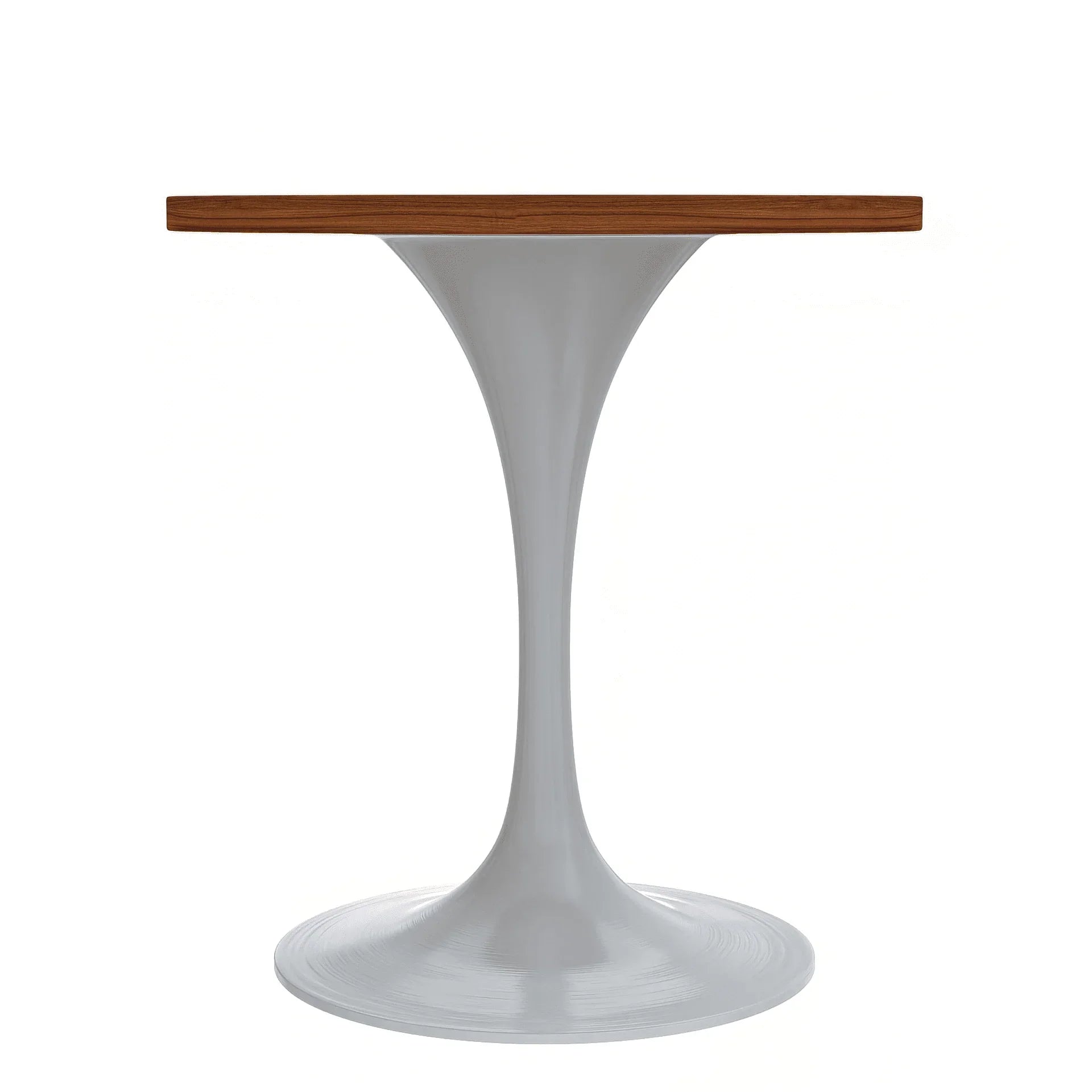 Verve Round Dining Table with MDF/Sintered Stone/Resin Tabletop in White Stainless Steel Pedestal Base - Elax Furniture