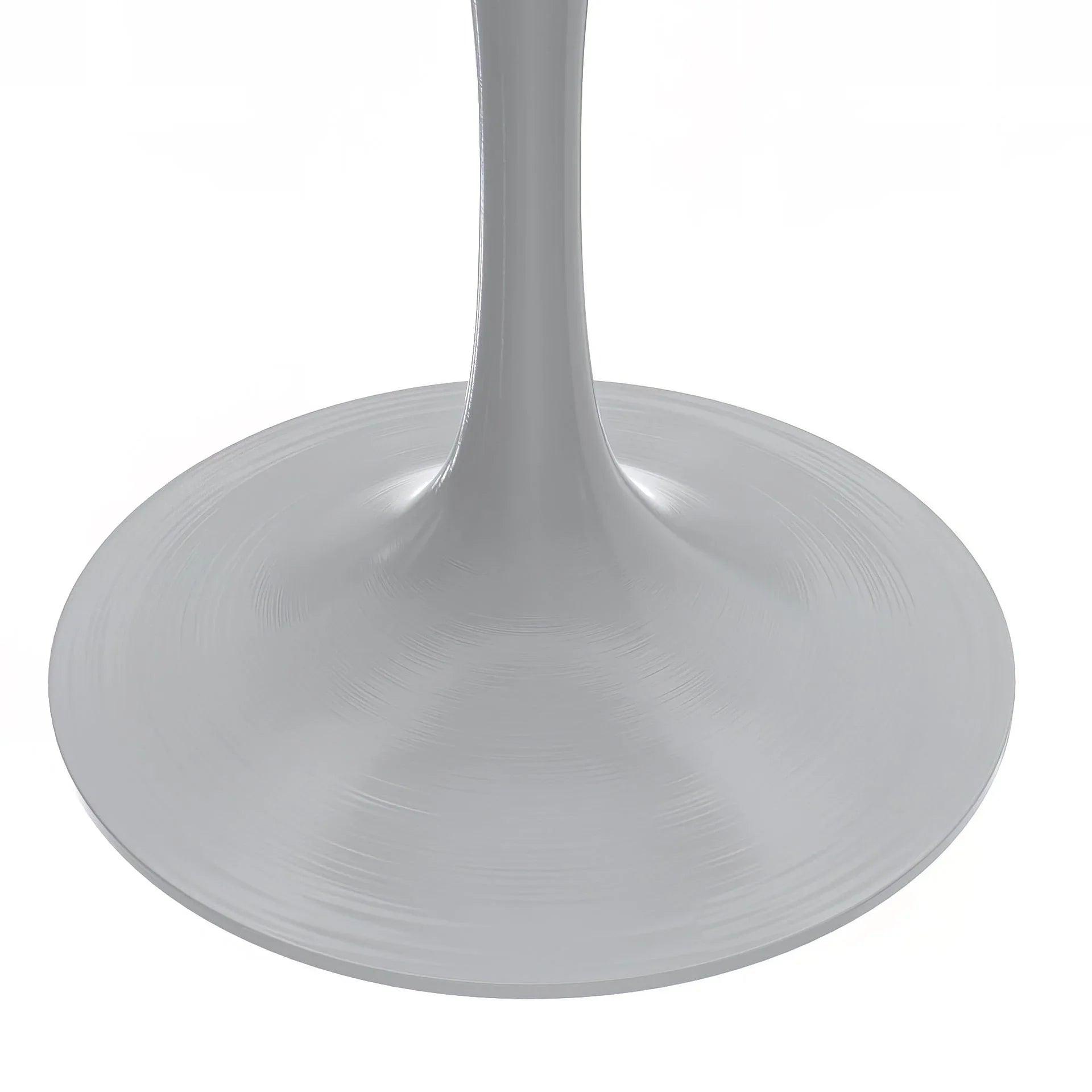 Verve Round Dining Table with MDF/Sintered Stone/Resin Tabletop in White Stainless Steel Pedestal Base - Elax Furniture