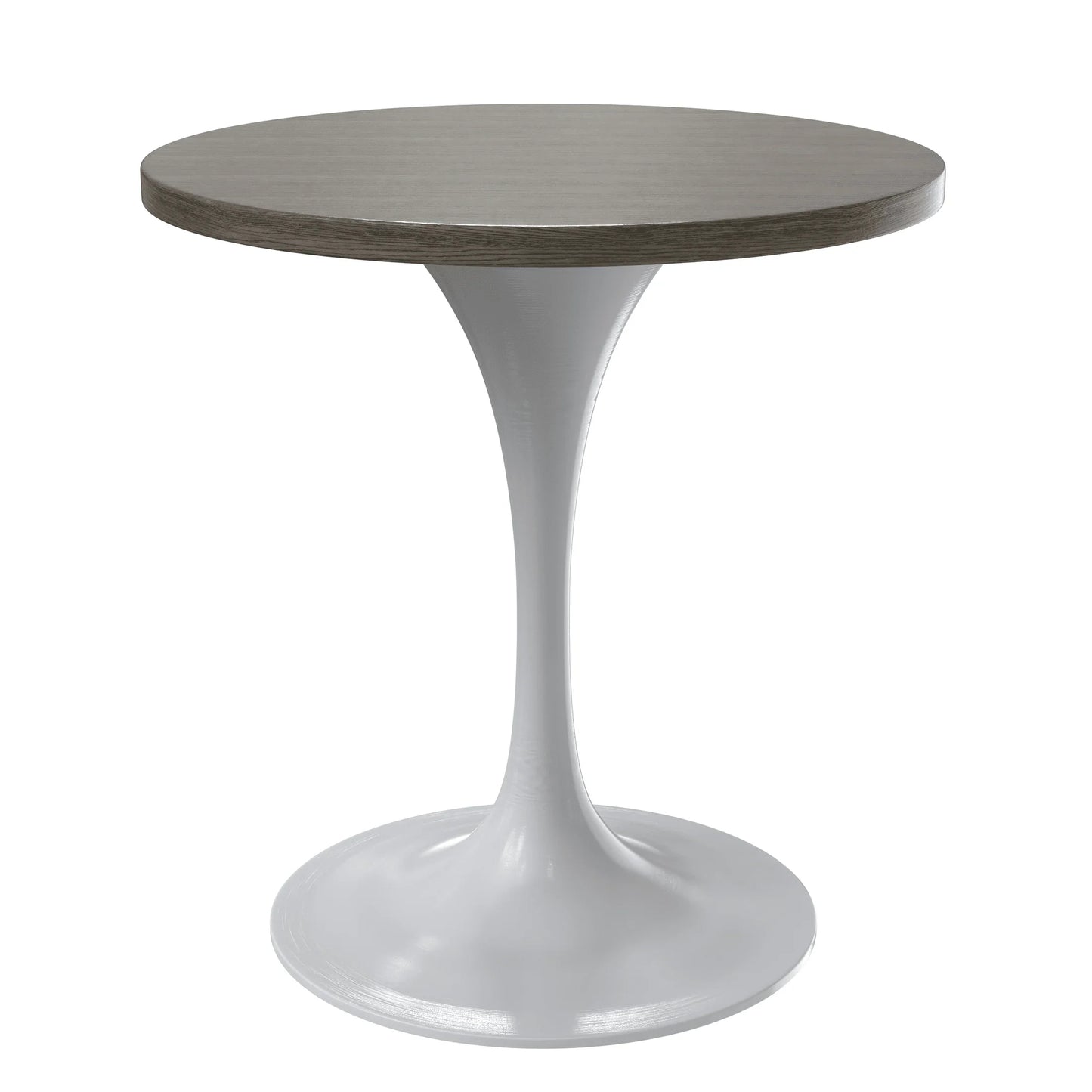 Verve Round Dining Table with MDF/Sintered Stone/Resin Tabletop in White Stainless Steel Pedestal Base - Elax Furniture