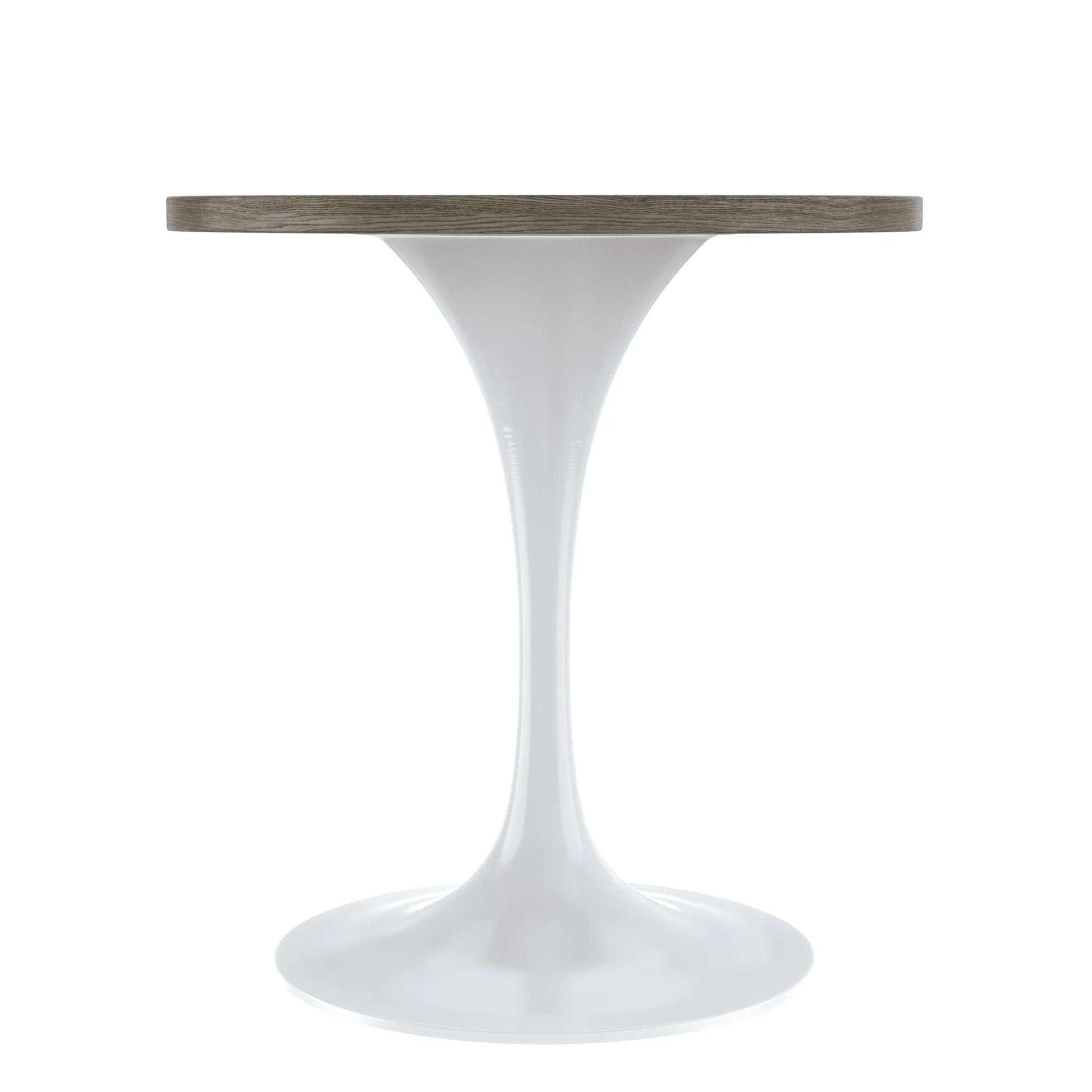 Verve Round Dining Table with MDF/Sintered Stone/Resin Tabletop in White Stainless Steel Pedestal Base - Elax Furniture
