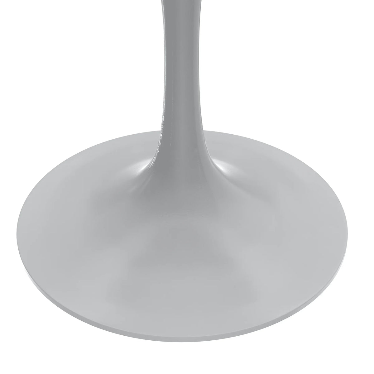 Verve Round Dining Table with MDF/Sintered Stone/Resin Tabletop in White Stainless Steel Pedestal Base - Elax Furniture