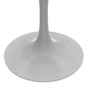 Verve Round Dining Table with MDF/Sintered Stone/Resin Tabletop in White Stainless Steel Pedestal Base - Elax Furniture