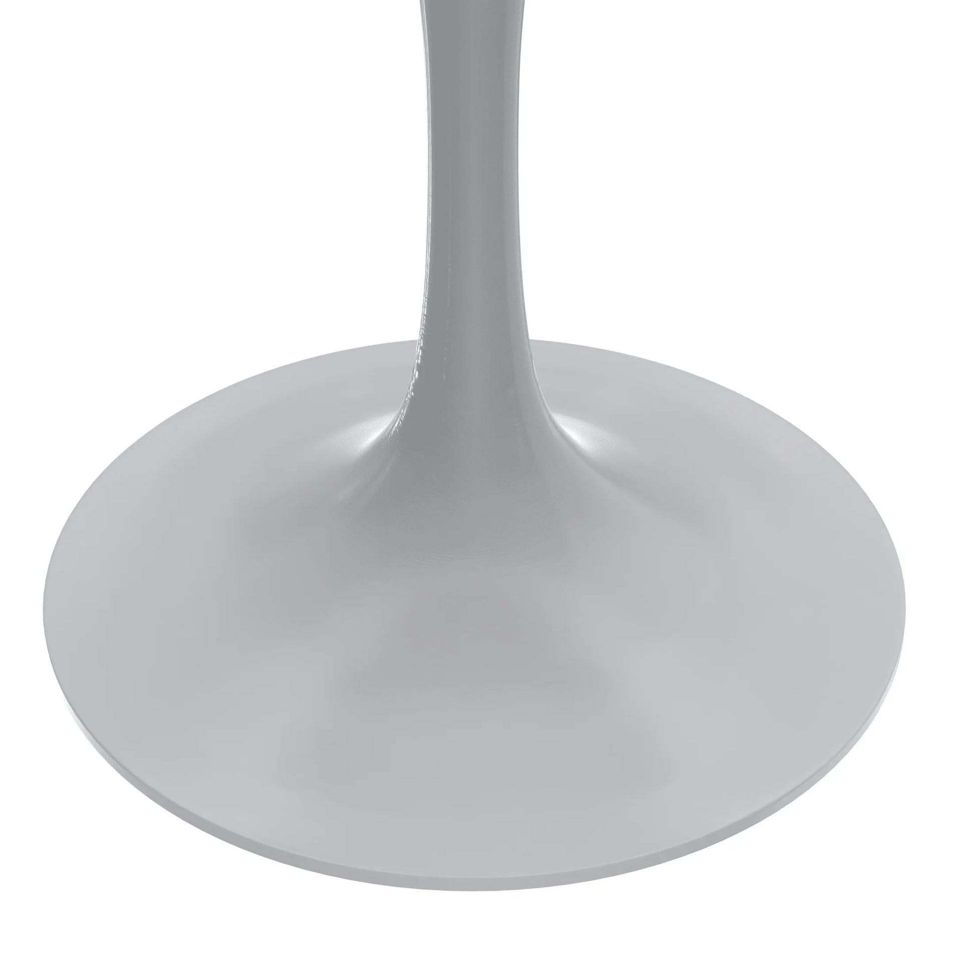 Verve Round Dining Table with MDF/Sintered Stone/Resin Tabletop in White Stainless Steel Pedestal Base - Elax Furniture