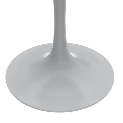 Verve Round Dining Table with MDF/Sintered Stone/Resin Tabletop in White Stainless Steel Pedestal Base - Elax Furniture