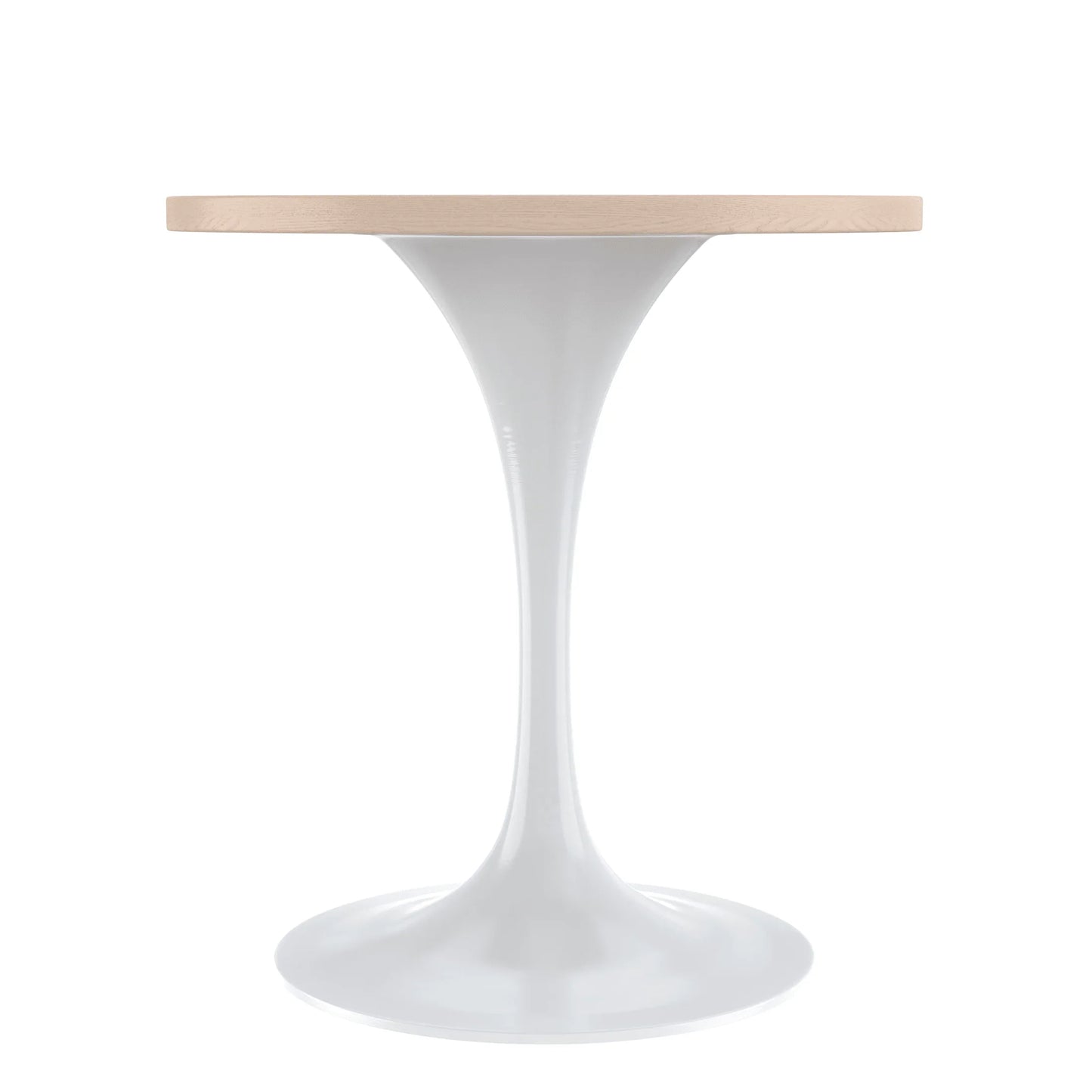 Verve Round Dining Table with MDF/Sintered Stone/Resin Tabletop in White Stainless Steel Pedestal Base - Elax Furniture