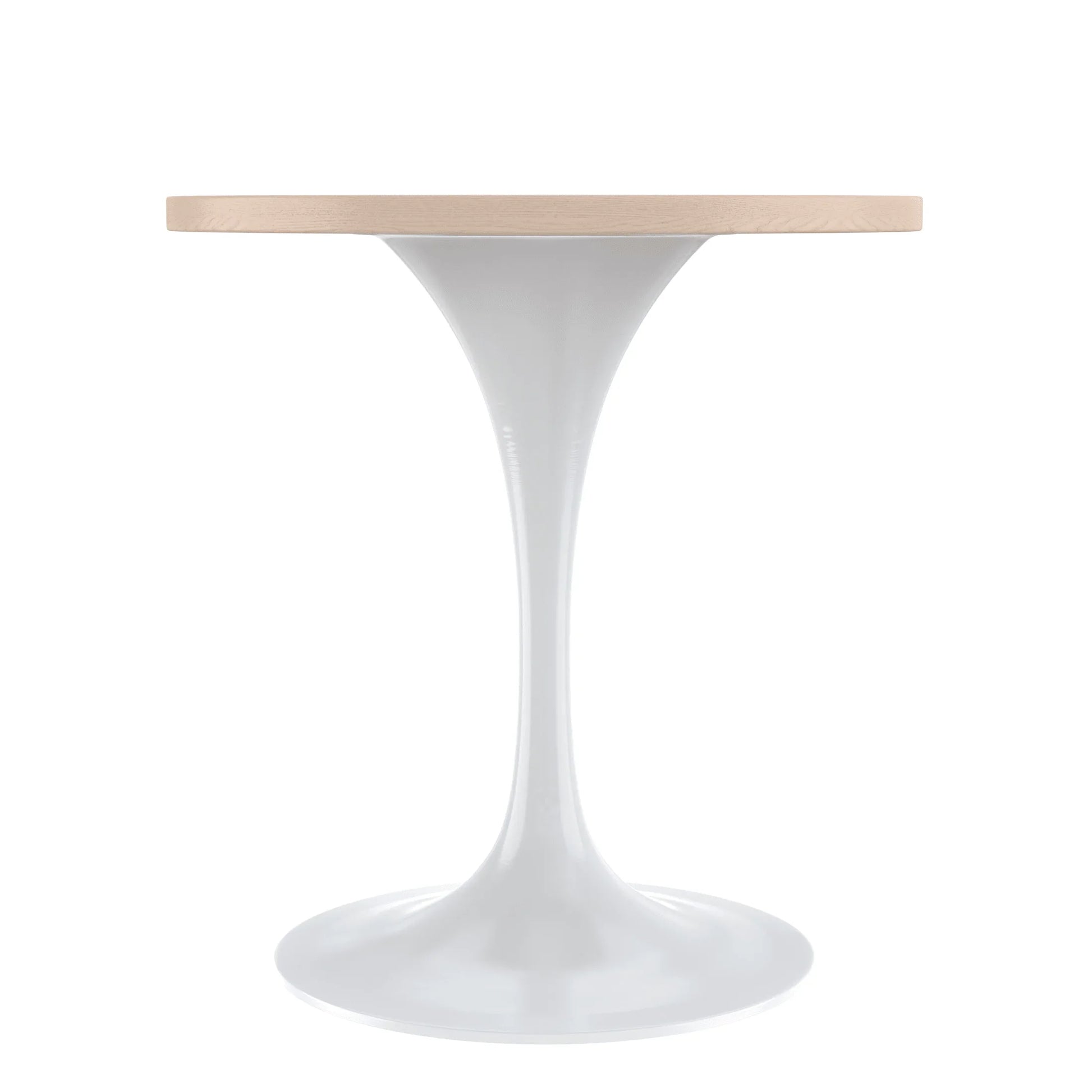 Verve Round Dining Table with MDF/Sintered Stone/Resin Tabletop in White Stainless Steel Pedestal Base - Elax Furniture