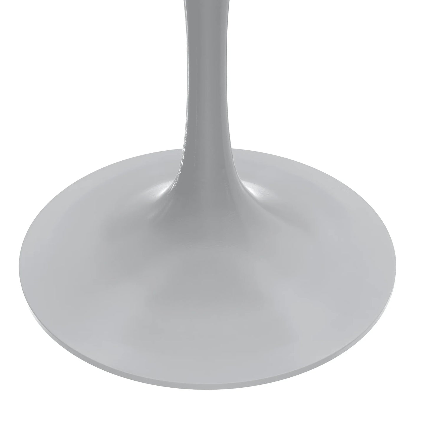 Verve Round Dining Table with MDF/Sintered Stone/Resin Tabletop in White Stainless Steel Pedestal Base - Elax Furniture