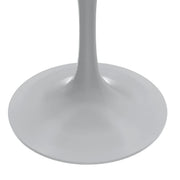 Verve Round Dining Table with MDF/Sintered Stone/Resin Tabletop in White Stainless Steel Pedestal Base - Elax Furniture