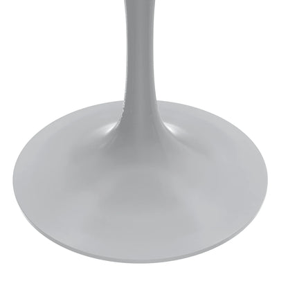 Verve Round Dining Table with MDF/Sintered Stone/Resin Tabletop in White Stainless Steel Pedestal Base - Elax Furniture