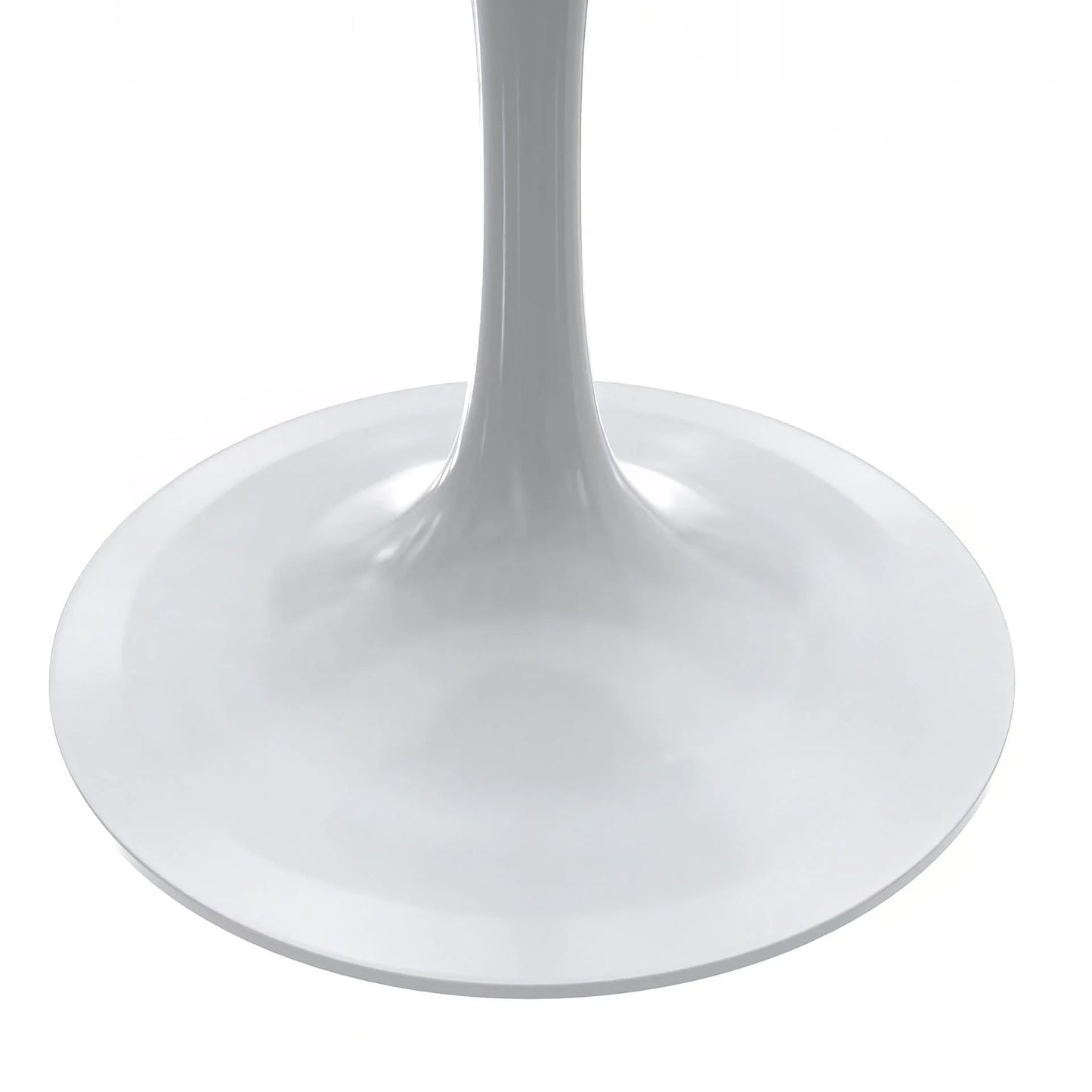 Verve Round Dining Table with MDF/Sintered Stone/Resin Tabletop in White Stainless Steel Pedestal Base - Elax Furniture