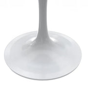 Verve Round Dining Table with MDF/Sintered Stone/Resin Tabletop in White Stainless Steel Pedestal Base - Elax Furniture