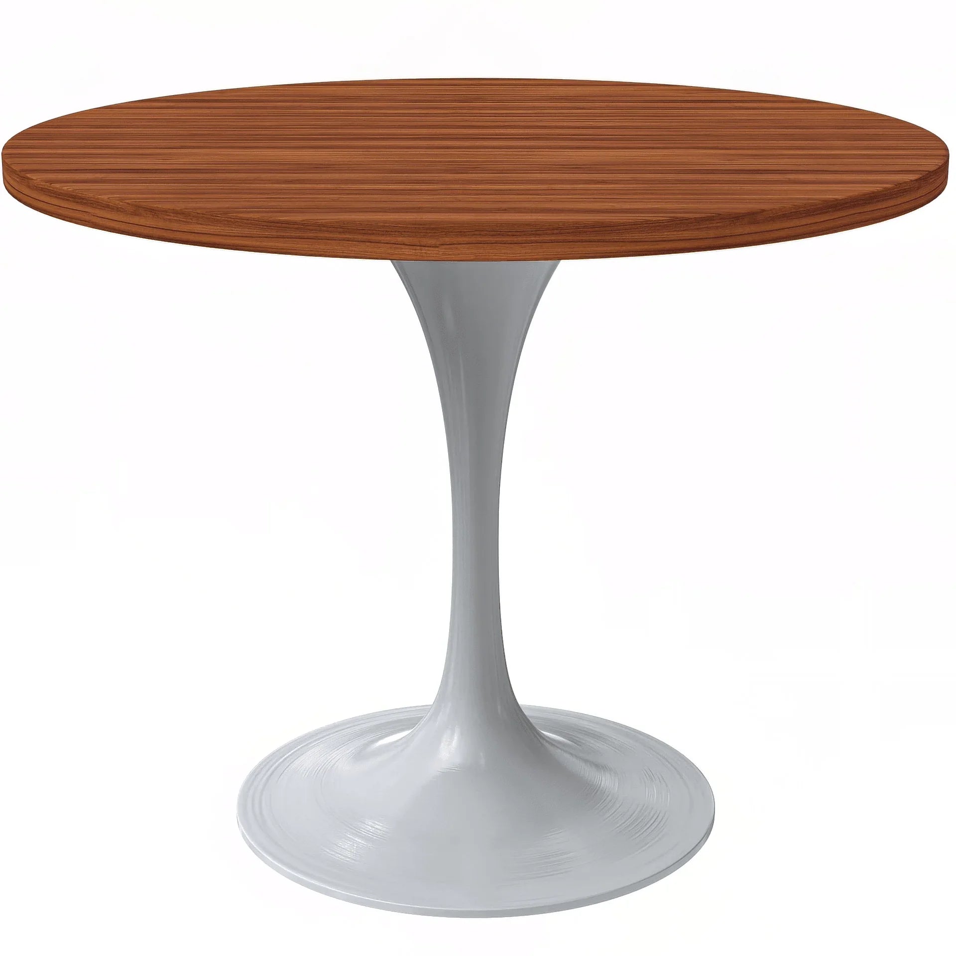 Verve Round Dining Table with MDF/Sintered Stone/Resin Tabletop in White Stainless Steel Pedestal Base - Elax Furniture
